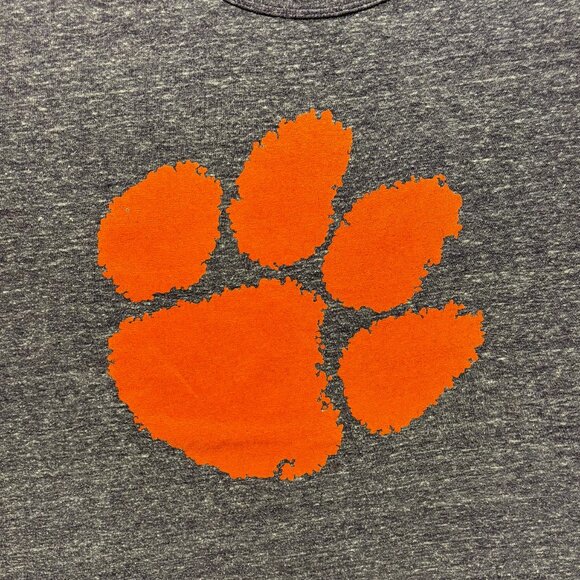 Clemson Tigers Alta Gracia Women’s XL Gray Paw Logo Tee - Picture 2 of 3